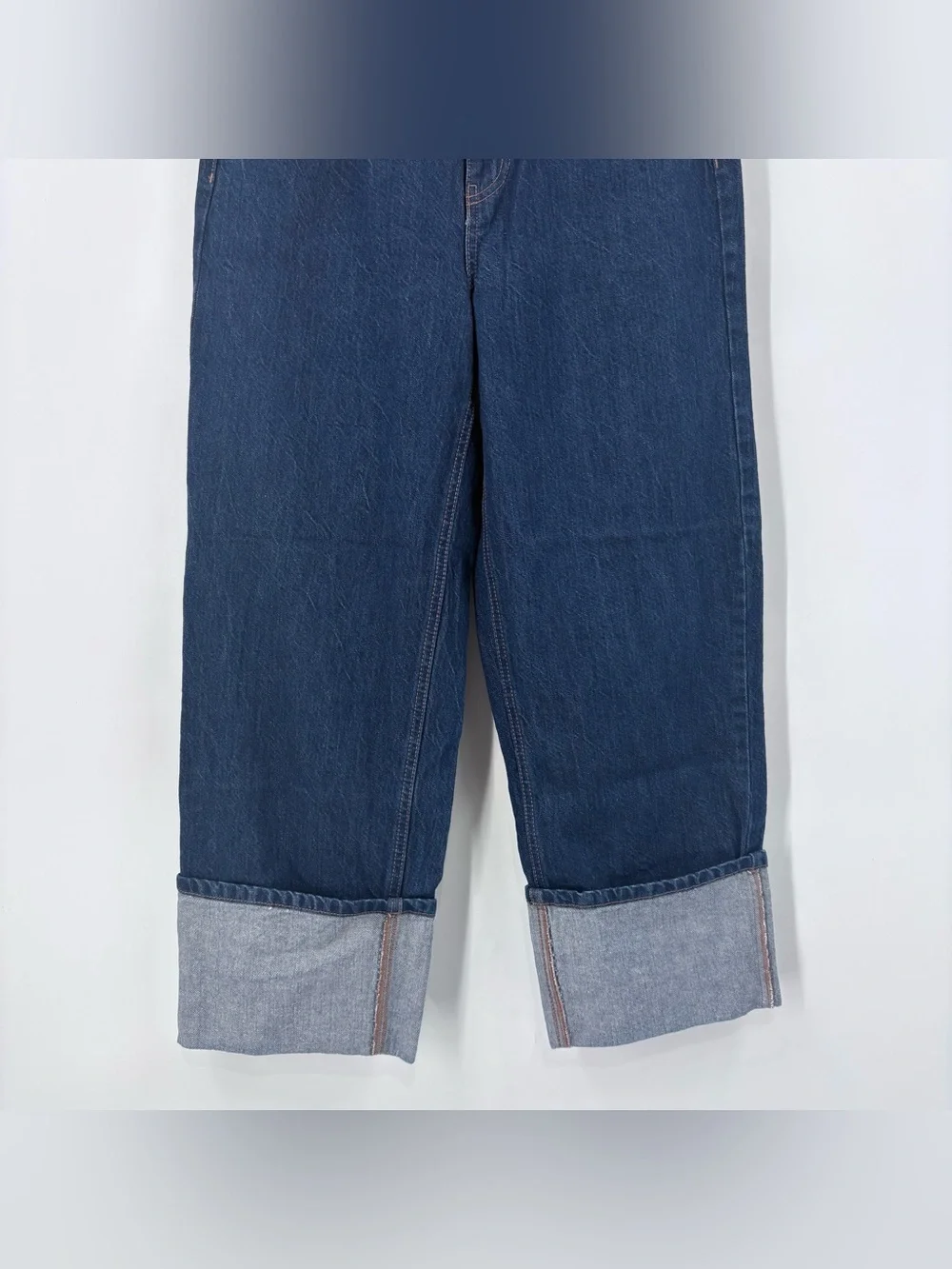 Kate Spade New York High-Rise Straight Leg Wide Cuff Jeans